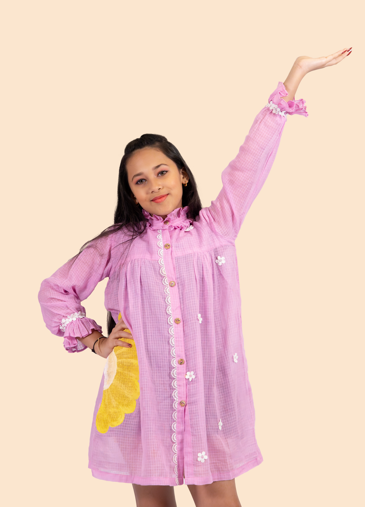 Lilac Floral Shirt Dress_4 - Daisy Dreamland Collection