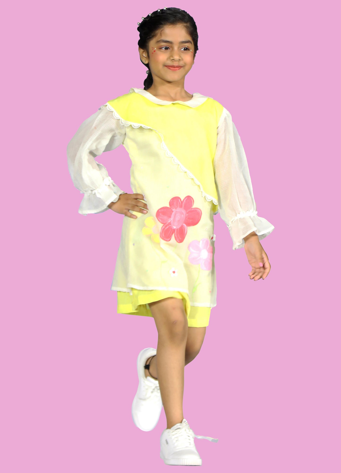 Yellow Daisy A-line Dress_1 - Daisy Dreamland Collection